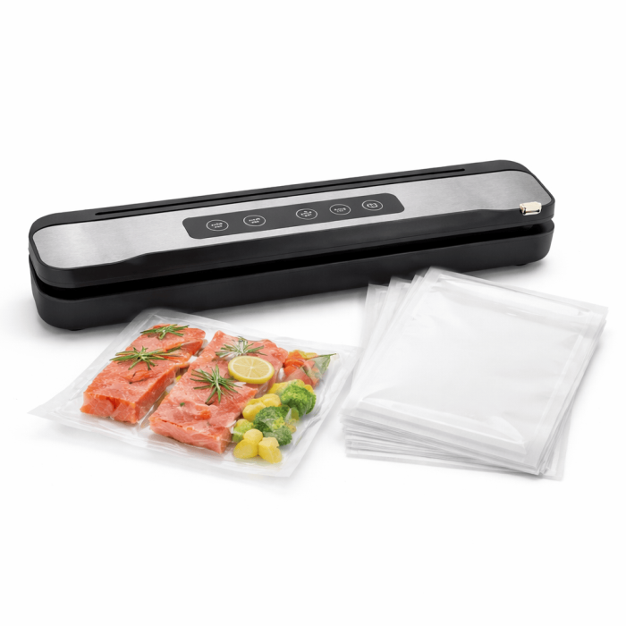 Aparat de vidat alimente 90W, sigilare 30cm, reîncărcabil USB, 10 Pungi Incluse [2]