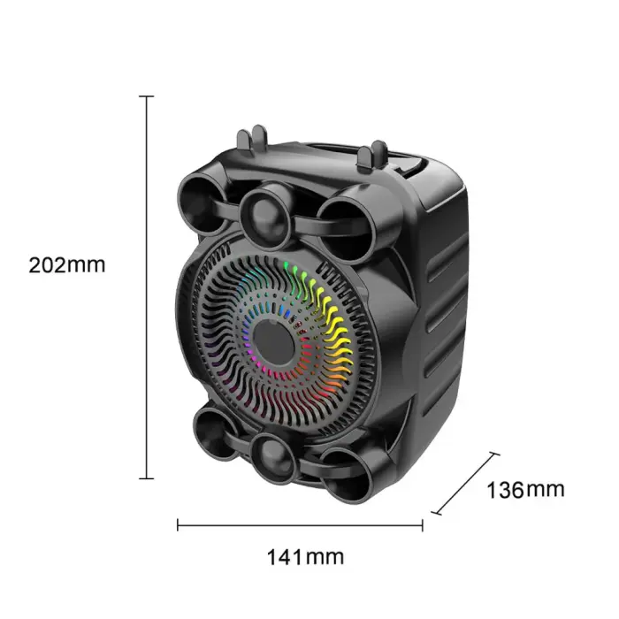 Boxă Bluetooth cu sunet stereo , lumini RGB și suport telefon [2]