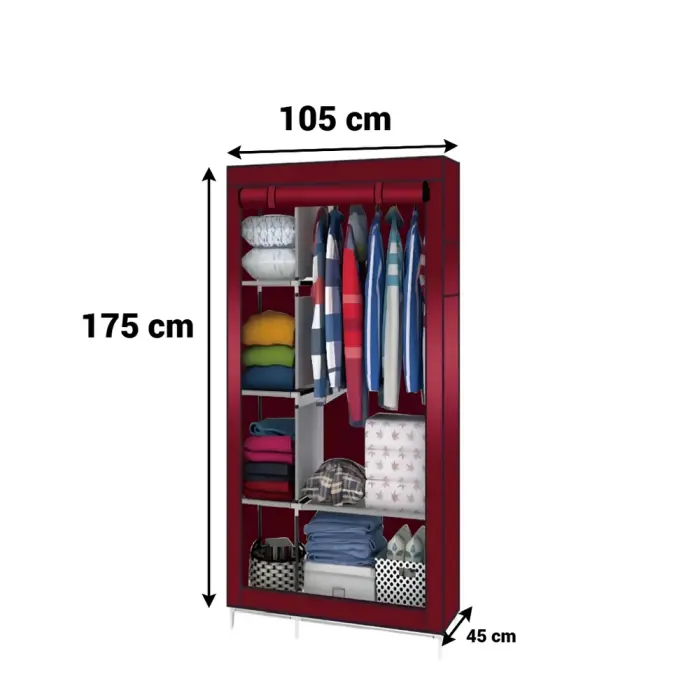 Dulap pentru haine, dressing din pânză, schelet metalic [2]