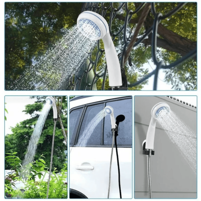 Duș portabil de camping, cu robinet încorporat, reîncărcabil USB, pentru interior și exterior [3]