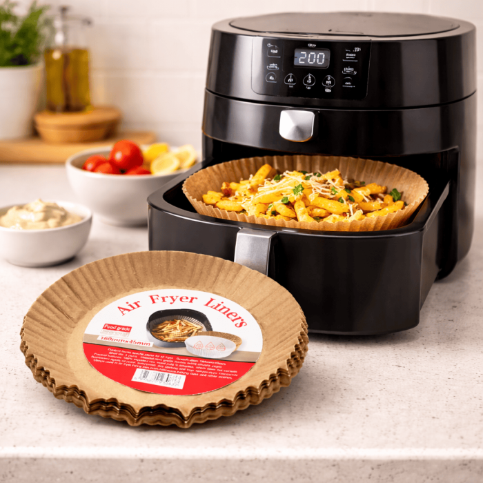 Hârtii pergament pentru friteuză cu aer cald – Air Fryer, 160mm x 45mm,  50*SET [2]
