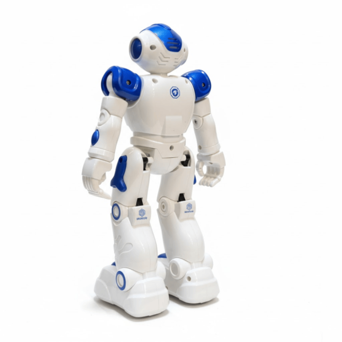 Jucărie robot smart, interactivă, cu control prin gesturi sau telecomandă, programabilă, cu lumini LED, sunete și melodii, [4]