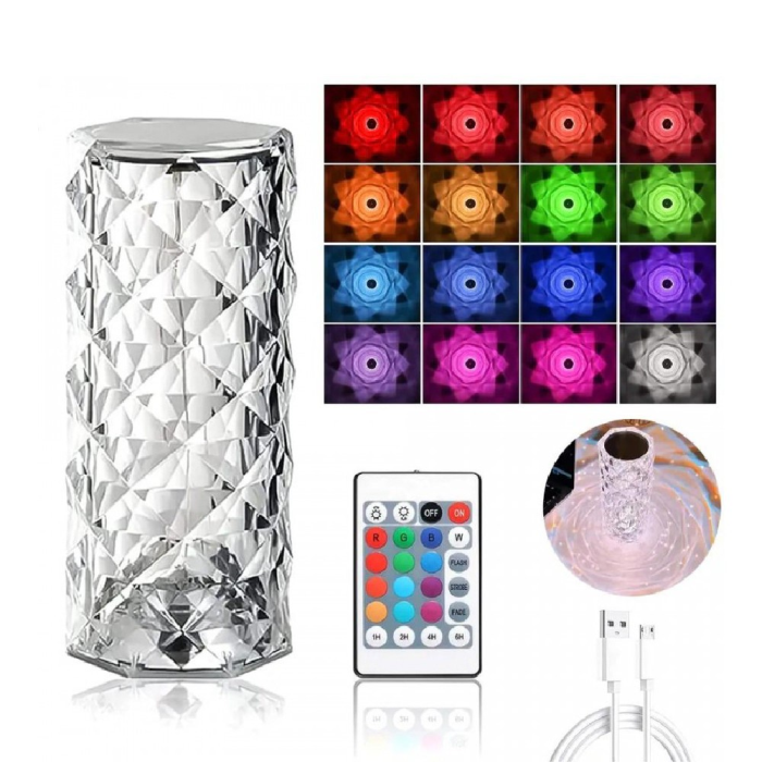 Lampă led cristal , design premium , control tactil , portabilă ,12h autonomie [3]