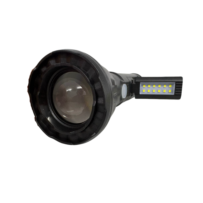 Lanternă LED multifuncțională reîncărcabilă USB, cu zoom reglabil, XPE + 12 SMD, lumină laterală reglabilă 90° [2]
