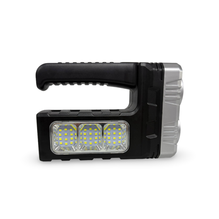 Lanternă LED multifuncțională solară și USB, cu lumină laterală COB și mâner portabil, reîncărcabilă [4]
