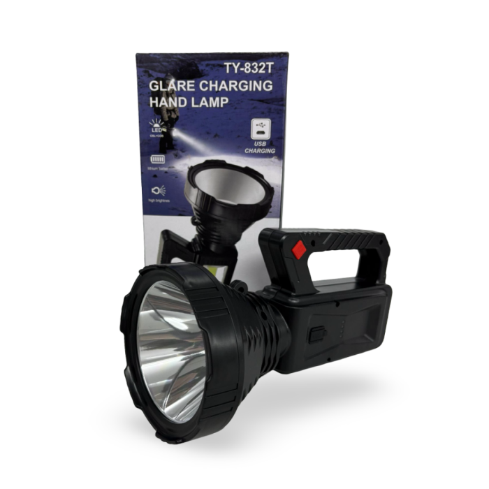 Lanternă portabilă LED reîncărcabilă USB, cu lumină frontală și panou lateral COB, mâner ergonomic [3]