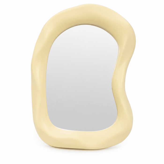 Oglindă decorativă minimalistă cu suport - Ecru [1]