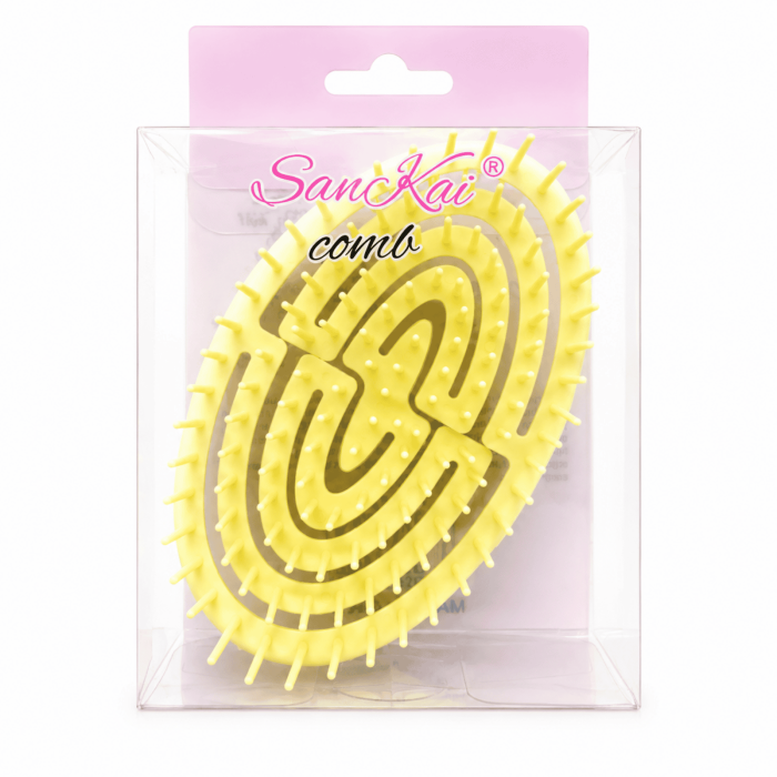 Perie de masaj pentru scalp din silicon,model spirală - Galben [2]
