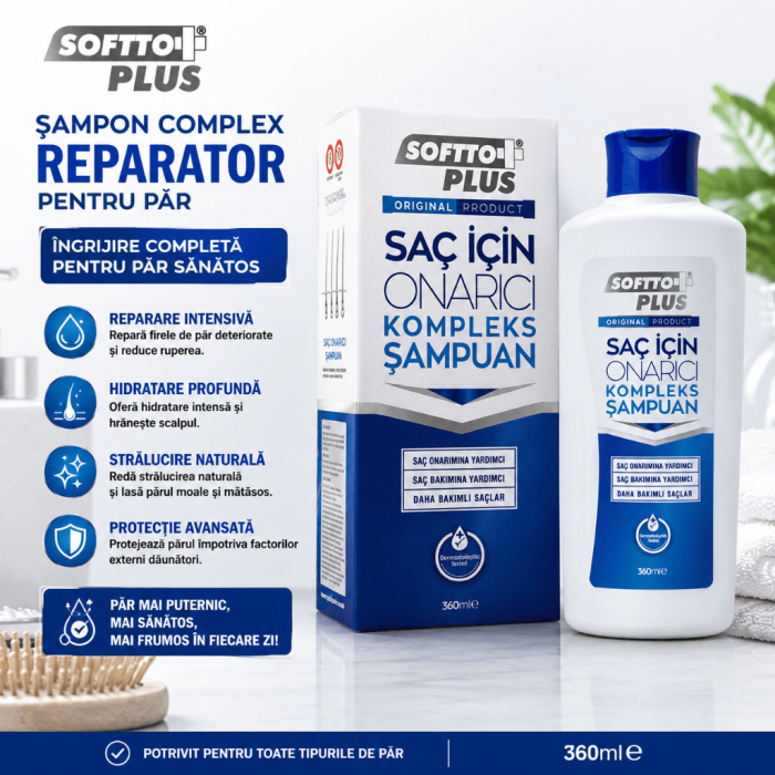Șampon complex reparator pentru păr 360 ml - Softto Plus [2]