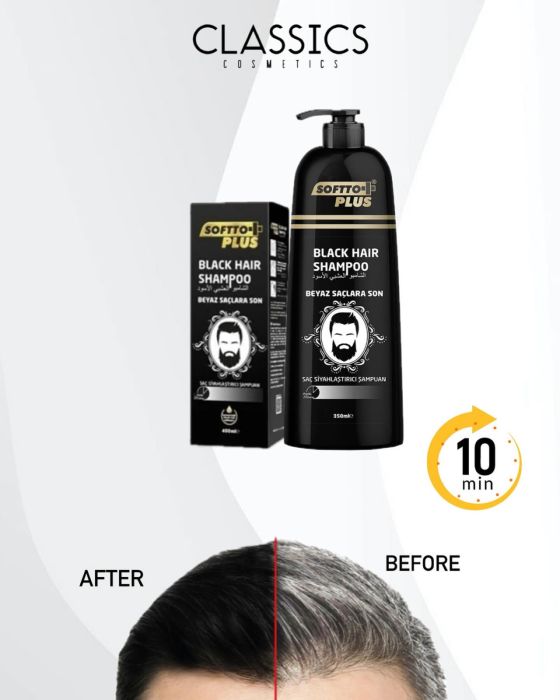 Șampon pentru înnegrirea părului 350 ml - Softto Plus [2]