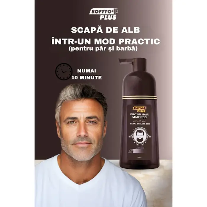 Șampon pentru păr șaten închis 350 ml - Softto Plus [3]
