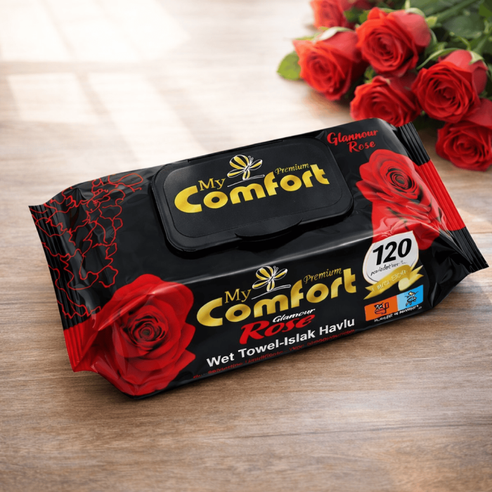 Șervețele umede  Premium 120 buc - Glamur  Rose - My Comfort [2]