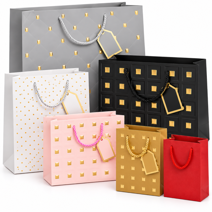 Set 6 pungi cadou premium cu mânere din șnur – 6 dimensiuni diferite [2]