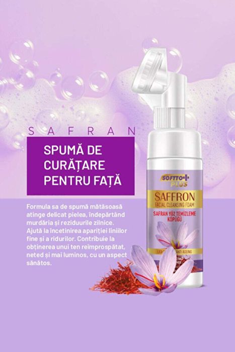 Spumă de curățare a tenului cu șofran 150 ml - Softto Plus [2]