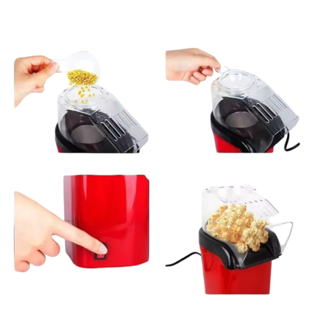 Aparat electric de făcut popcorn 1200W, fără ulei [2]