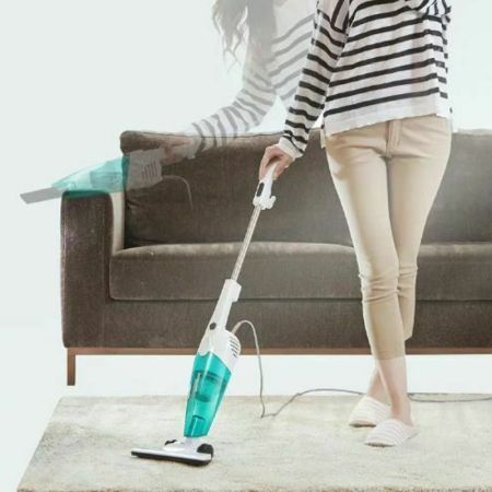 Îngrijire locuinţă - Aspirator 2 in 1, portabil, 600W, cu accesorii, filtru, control pe mâner, indicator recipient colector plin, compartiment scame