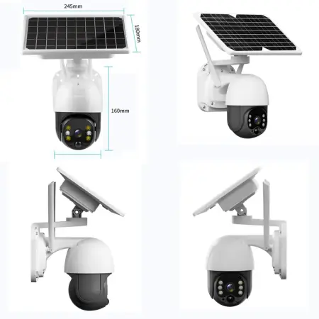 Cameră supraveghere WiFi solară 4K Ultra HD cu slot SIM, senzor mișcare, exterior [1]
