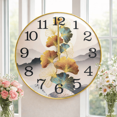 Decoratiuni casa - Ceas de perete elegant, analog, rotund, 30 cm