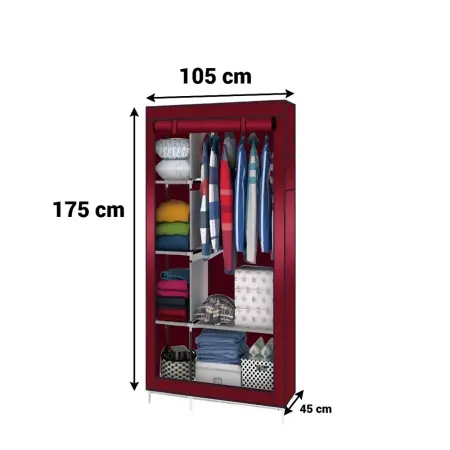 Dulap pentru haine, dressing din pânză, schelet metalic [1]