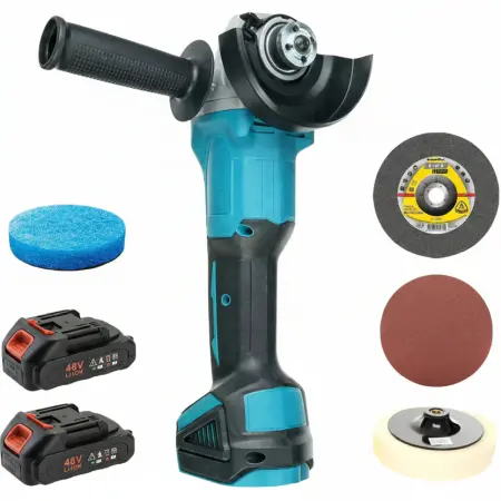 Bricolaj & Gradină - Flex polizor unghiular, 2 acumulatori 48v, tăiere, șlefuire și polish