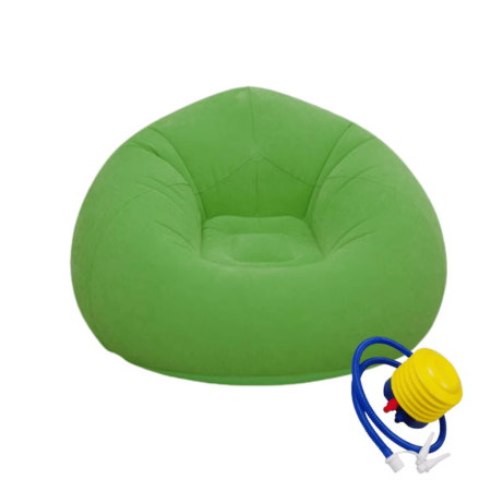 Fotoliu gonflabil tip sofa, pentru o persoană, 110 x 110 x 85 cm, confortabil și compact- Verde [1]