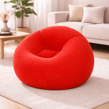 Curăţenie & Organizare locuinţă - Fotoliu gonflabil tip sofa, pentru o persoană, 110 x 85 cm, confortabil și compact- Rosu
