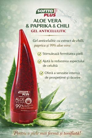 Gel anticelulitic pentru slăbire cu aloe vera 250 ml - Softto Plus [1]