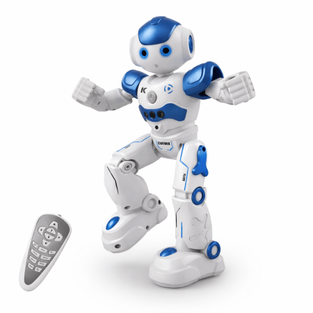 Jucărie robot smart, interactivă, cu control prin gesturi sau telecomandă, programabilă, cu lumini LED, sunete și melodii, [4]