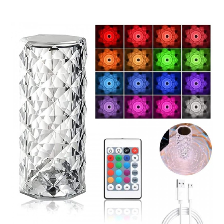 Lampă led cristal , design premium , control tactil , portabilă ,12h autonomie [2]