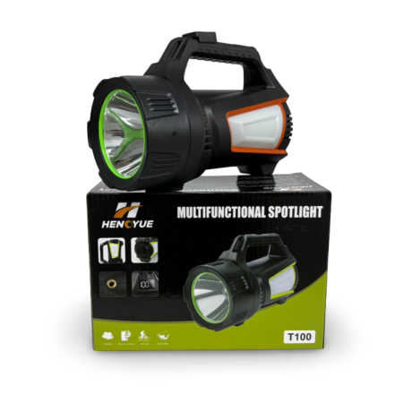 Lanternă LED multifuncțională reîncărcabilă cu mâner, COB lateral și indicator baterie [1]
