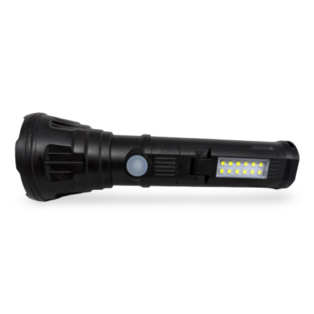 Lanternă LED multifuncțională reîncărcabilă USB, cu zoom reglabil, XPE + 12 SMD, lumină laterală reglabilă 90° [2]