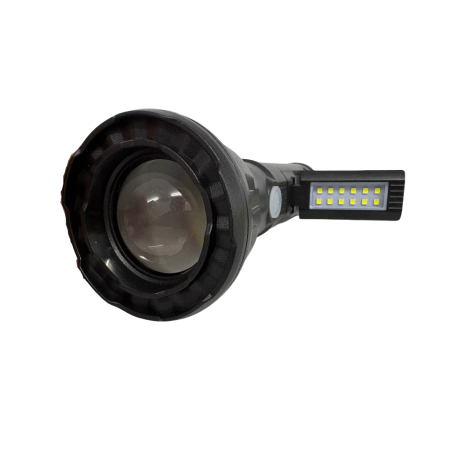 Lanternă LED multifuncțională reîncărcabilă USB, cu zoom reglabil, XPE + 12 SMD, lumină laterală reglabilă 90° [1]