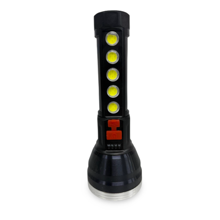 Lanternă LED puternică reîncărcabilă USB, cu lumină frontală 3W și lumină laterală COB [3]
