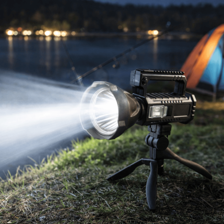Hobby - Lanterna LED reîncărcabilă cu powerbank, 4 Moduri iluminare ,USB şi trepied inclus