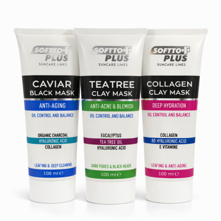 Mască anti-îmbătrânire argilă neagră și caviar 100 ml - Softto Plus [2]