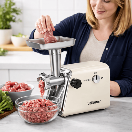 Mașină de tocat carne electrică 3000W, cu funcție reverse, lame din inox, accesorii incluse [1]