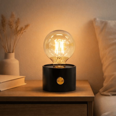Decoratiuni casa - Mini veioză decorativă, bec retro, lumină caldă