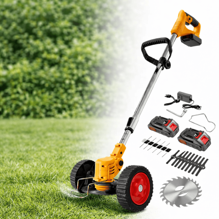 Motocoasă electrică 48V, 4000 mAh, 18000 RPM, cu 2 acumulatori [2]