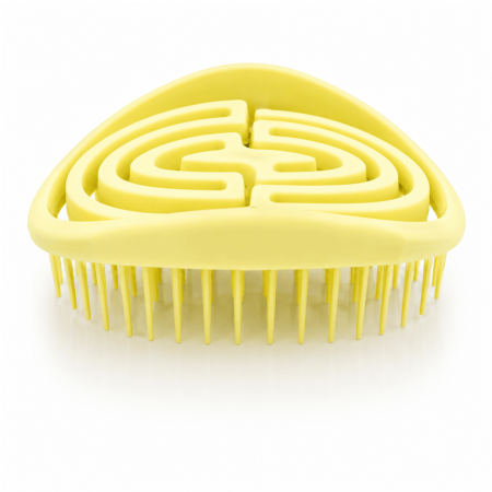 Ingrijire personală - Perie de masaj pentru scalp din silicon,model spirală - Galben