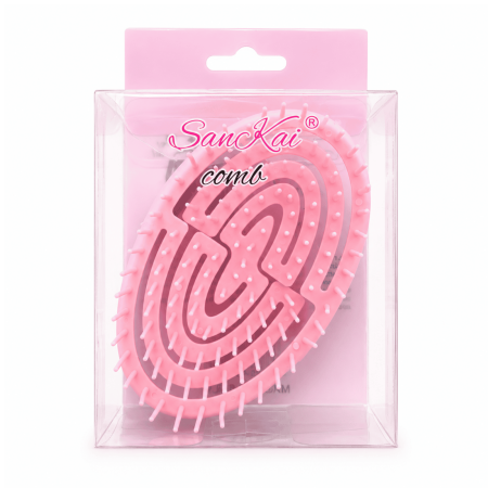 Perie de masaj pentru scalp din silicon,model spirală - Roz [1]