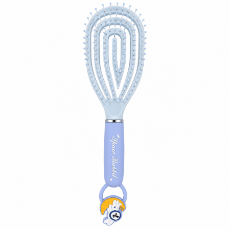 Ingrijire personală - Perie de păr flexibilă Space Rabbit, ventilată, antistatică - Bleu