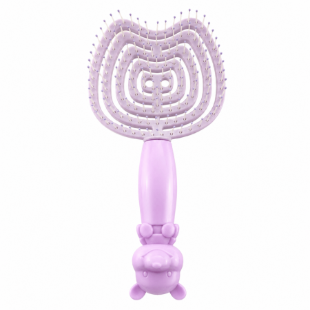 Accesorii cosmetice - Perie de păr pentru copii „Cute Little Bear Rabbit” – Mov