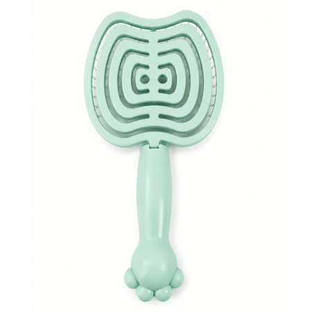 Perie de păr pentru copii, design ergonomic cu mâner tip lăbuță - Verde [1]
