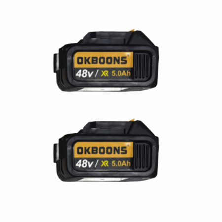 Polizor unghiular cu acumulator Li-Ion Okboons 48V, 5.0Ah, 125 mm, 2 acumulatori, încarcator, mâner și apărătoare disc [3]