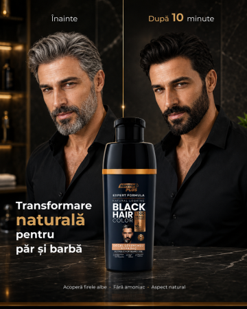 Şampon colorant pentru păr negru, acoperire 100% fire albe - Expert Formula [4]