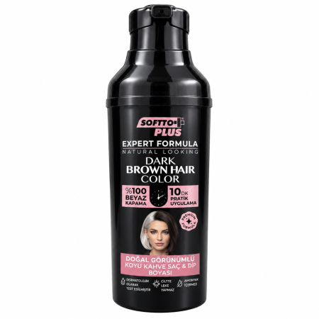 Ingrijire personală - Şampon colorant şaten inchis pentru păr și rădăcini, acoperire 100% fire albe - Expert Formula