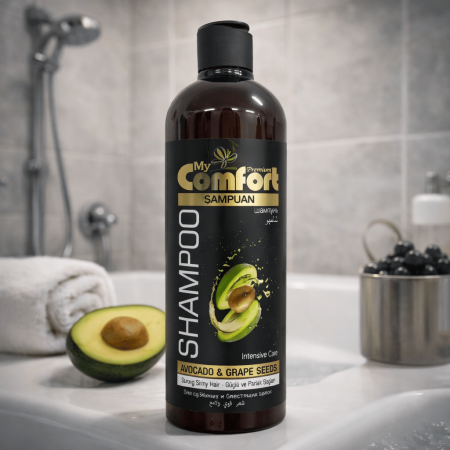 Şampon de păr 600 ml - Ulei de avocado si extract de seminţe de struguri - My Comfort [1]