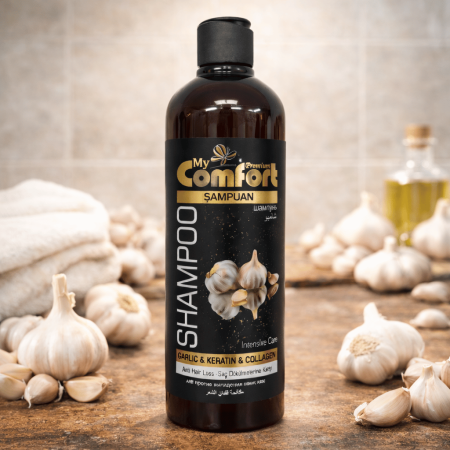 Şampon de păr de par 600 ml - Usturoi, Keratină si Colagen - My Comfort [1]