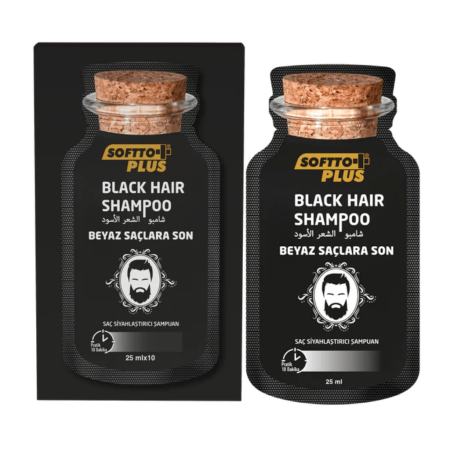 Ingrijire personală - Șampon pentru Înnegrirea Părului Softto Plus – 10 Plicuri x 25 ml