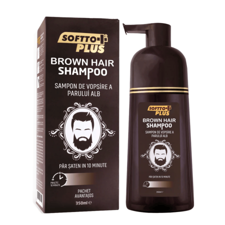 Ingrijire personală - Șampon pentru păr șaten închis 350 ml - Softto Plus